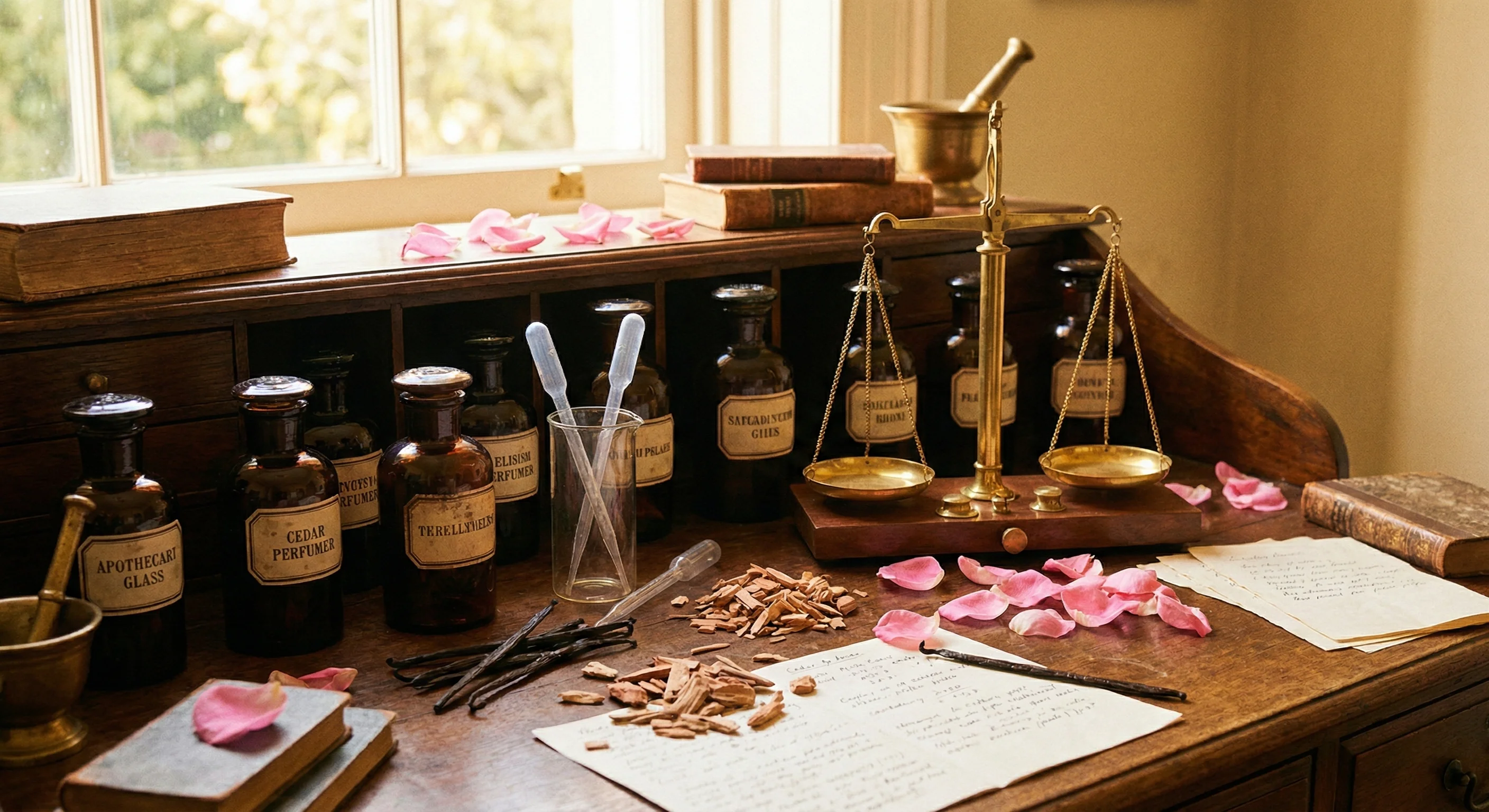 Escritorio de maestro perfumista